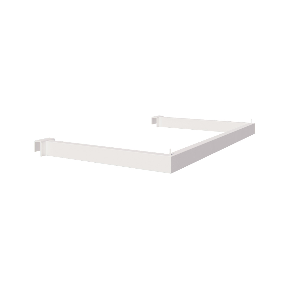 Barre penderie pour panneau rainuré déportée P 30 x L 90 cm - Guidon penderie - Blanc - Penderies pour panneaux rainurés