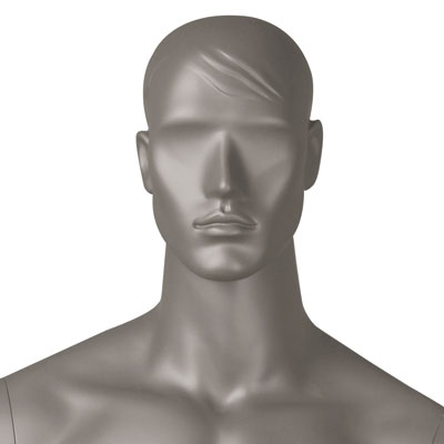 Mannequin homme, tête et cheveux sculptés, jambe droite sur le côté - Mannequins cheveux sculptés-1
