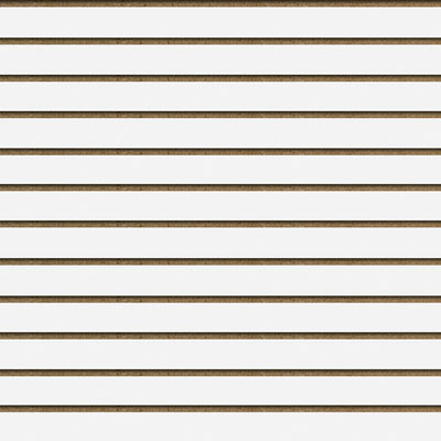 Panneaux rainurés Blanc Craie, entraxe 10 cm - Ligne Crémawall