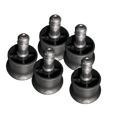 Patins universels à clip pour sièges et fauteuils en plastique ø 45 mm Noir - Lot de 5 - Sièges de bureaux