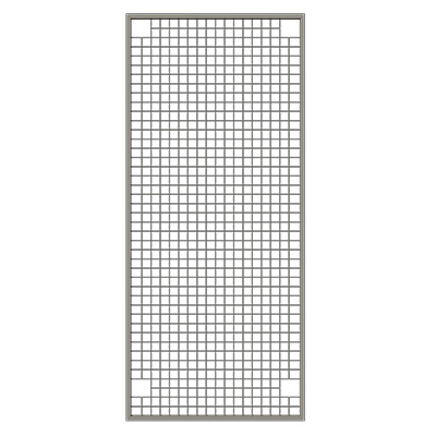 Grille avec cadre renforcé - Ligne Store gris métallisé pas de 50 mm