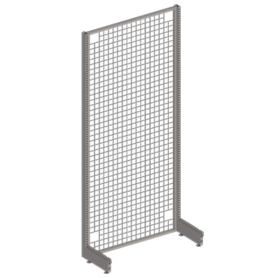 Grille avec cadre renforcé - Ligne Store gris métallisé pas de 50 mm-1