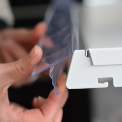 Porte-étiquettes plastique - Ligne Store blanc pas de 25 mm-6