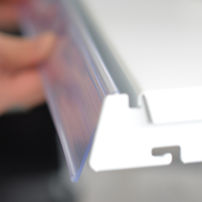 Porte-étiquettes plastique - Ligne Store blanc pas de 25 mm-7