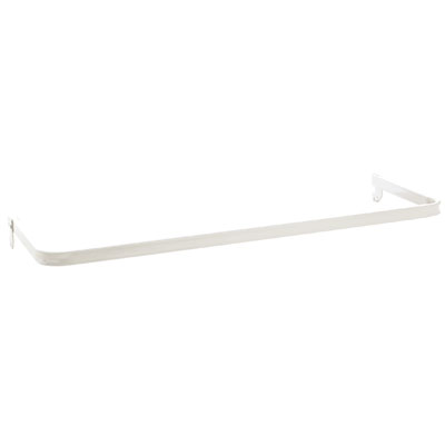 Barre de penderie déportée accroches pas de 50 mm - Ligne Store blanc pas de 50 mm