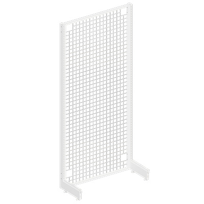 Grille avec cadre renforcé - Ligne Store blanc pas de 50 mm-1