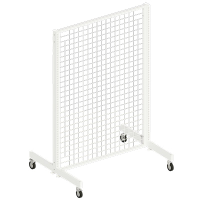 Piètement 2 faces double perforation, pas de 25 mm - Ligne Store blanc pas de 25 mm-1