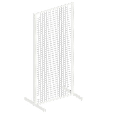 Piètement 2 faces double perforation,pas de 25 mm - Ligne Store blanc pas de 25 mm-1