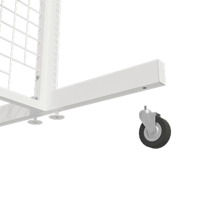 Piètement 2 faces double perforation,pas de 25 mm - Ligne Store blanc pas de 25 mm-2