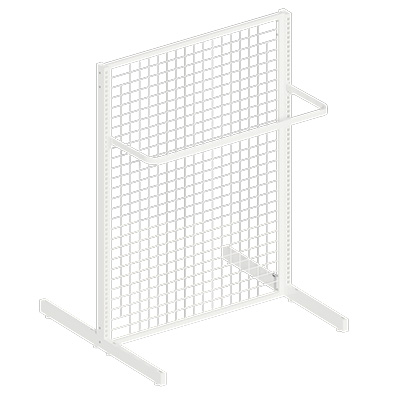 Piètement 2 faces double perforation, pas de 25 mm - Ligne Store blanc pas de 25 mm-1