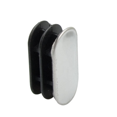 Embout ovale pour tube 30 x 15 mm Chromé - Bouchon de tube ovale - Paquet de 20 - Barres de charge