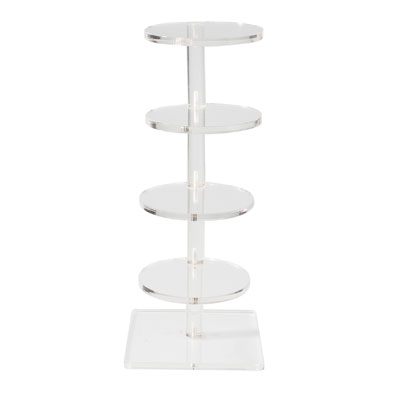 Présentoir 4 plateaux ronds  - Supports Plexi-1