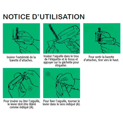 Pistolet textile - Pistolet à étiquettes avec protège aiguille pour tissus fins, bordeaux - Pistolets textile-1