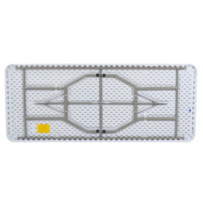 Table pliante plastique HDPE blanc 183 x 76 x 74 cm - Tables pliantes traiteurs-1