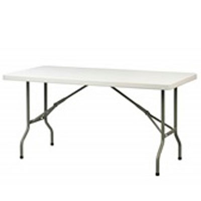Table pliante plastique HDPE blanc 152 x 76 x 74 cm - Tables pliantes traiteurs