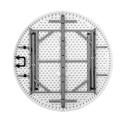 Table ronde pliante blanche HDPE ø 122 x H 74 cm  - Tables pliantes traiteurs-2