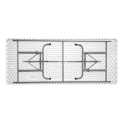 Table pliante plastique HDPE blanc 183 x 76 x 67-90,5 cm - Tables pliantes traiteurs-1