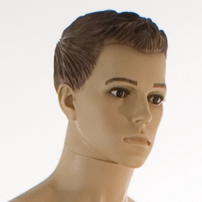 Mannequin homme, perruque moulée - Mannequins cheveux sculptés-1