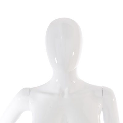 Mannequin femme en plastique finition laquée, main droite sur la hanche - Mannequins abstraits-1