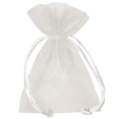 Pochette organza blanc 17 x 24 cm - Paquet de 10 - Pochettes organza