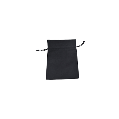 Sachet coton noir 9 x 12 cm avec cordon de serrage - Paquet de 10 - Sachets coton