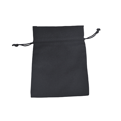 Sachet coton noir 12 x 17 cm avec cordon de serrage - Paquet de 10 - Sachets coton