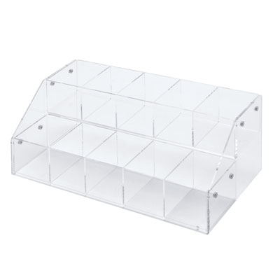 Présentoir à cases 2 niveaux - Supports Plexi