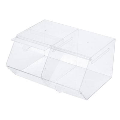 Présentoir à bonbons 2 bacs 38 x 30 x 20 cm - Vitrines alimentaires-1