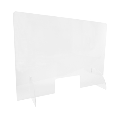 Écran de protection transparent anti projection pour comptoir 100 x H 75 cm - Vitres de protection de comptoir