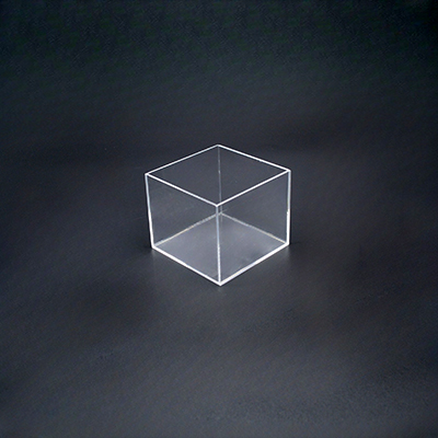 Cube de présentation transparent PMMA 12 x 12 x 10 cm - Cube plexi - Cube acrylique - Supports Plexi