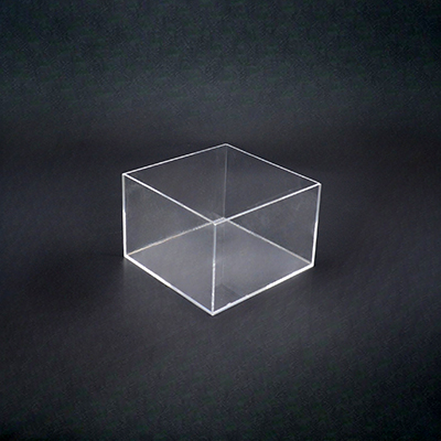 Bac de présentation plexi carré 15x15x10 cm en PMMA 3 mm - Supports Plexi