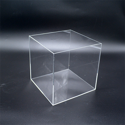 Cube plexi transparent PMMA ép. 4mm 200 x 200 x 200 mm - Cube acrylique - Supports Plexi