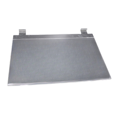 Porte-affiche A4 horizontal plexi 2mm avec patte d'accrochage pour grille 29,7 x 21 cm - Porte-visuels pour grilles