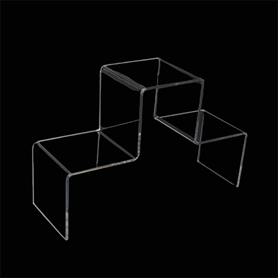 Présentoir escalier 3 marches acrylique transparent 30 x 19 x 10 cm - Supports Plexi