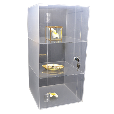 Vitrine de comptoir plexiglas 300 x 300 x 600 mm 3 niveaux - Vitrines de comptoir