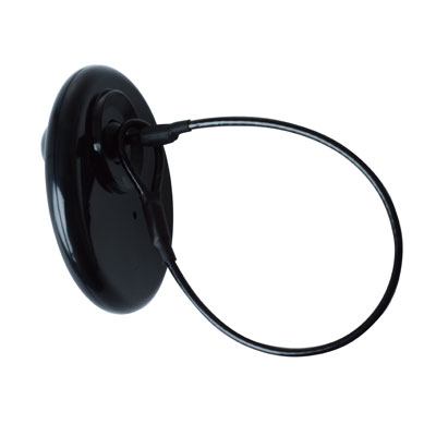 Cable boucle en inox,long.17cm, coloris noir, gainage pvc - Portiques, macarons antivol et accessoires-2