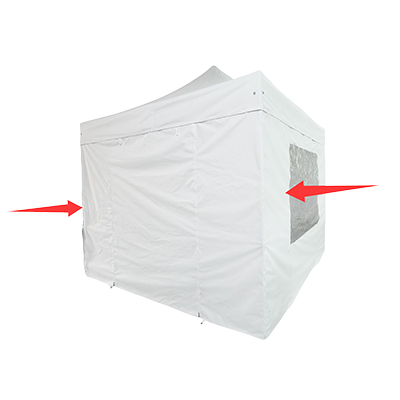 Toiles de cotés blanche avec 2 fenetres 300 g/m² pour tente - Tentes pliantes, Barnums pliants