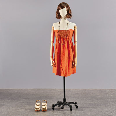 Bras femme articulés en bois pour mannequin et buste - Naturel - Bustes couture, torses couture-1