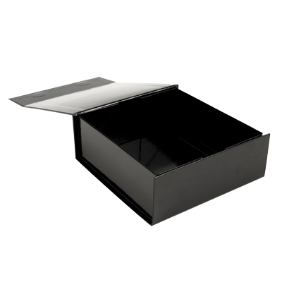 Boîtes cadeaux aimantées - noir brillant - 16 x 16 x 6 cm – Paquet de 5 - Boites aimantées-3