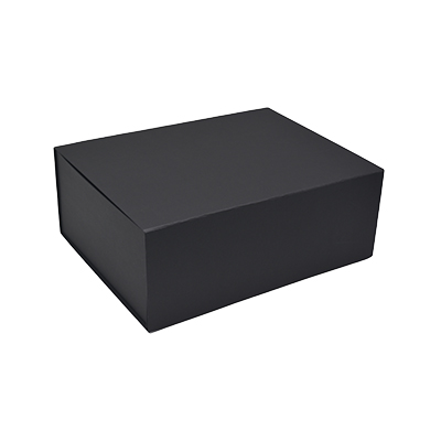 Boîte cadeau carton pliable noir 40 x 30 x H 15 cm, 1200g/m² - Paquet de 5 - Boites cadeaux carton pliables