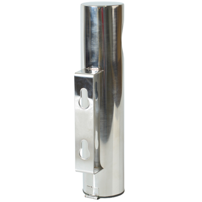 Cendrier mural - Chromé - L 6,2 x P 6,2 x H 28,5 cm - Cendriers professionnels-1