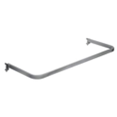 Barre de penderie déportée accroches pas de 25 mm - Ligne Store gris métallisé pas de 25 mm