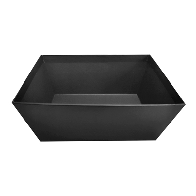 Corbeille carton carrée noir 20 x 16,5 x 7,5 cm, paquet de 10 - Corbeilles carton