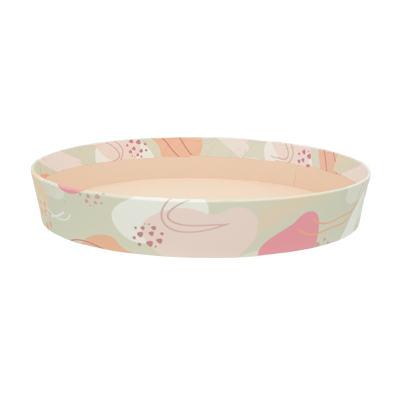 Corbeille carton ronde Beauté ø 20,5 x 3 cm beige clair / terracotta, paquet de 10 - Corbeilles carton