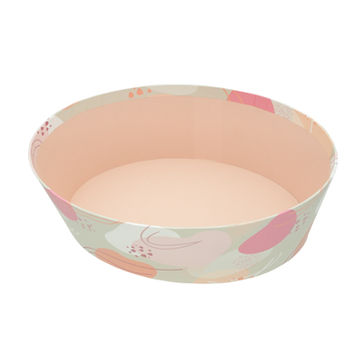 Corbeille carton ovale Beauté 26 x 19,3 x 8 cm beige clair / terracotta, paquet de 6 - Corbeilles carton-1