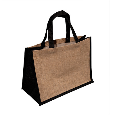 Sacs cabas bicolores en jute - Sacs jute