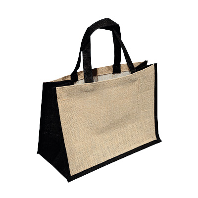 Sacs cabas bicolores en jute - Sacs jute