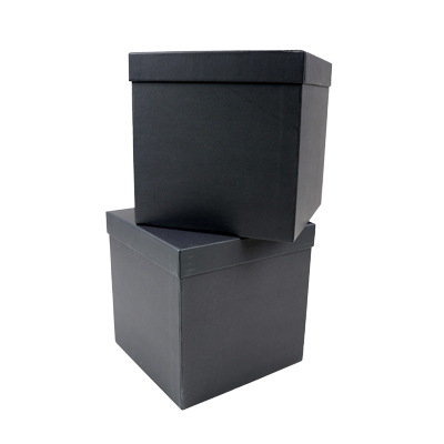 Boîte carrée kraft à couvercle amovible - 20 x 20 x 20 cm - Boites cloches-1