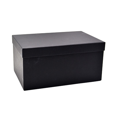 Boîte rectangulaire noire à couvercle amovible - 30 x 20 x H 15 cm - Boites cloches