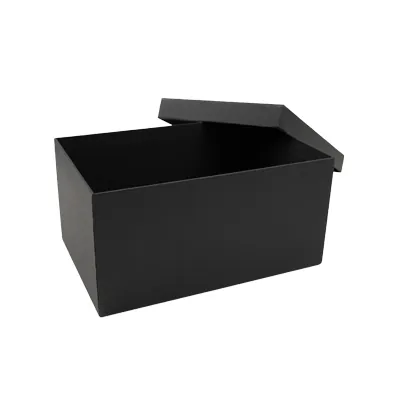 Boîte rectangulaire noire à couvercle amovible - 30 x 20 x H 15 cm - Boites cloches-2